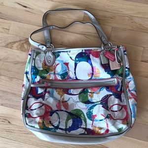 Coach multicolor handbag